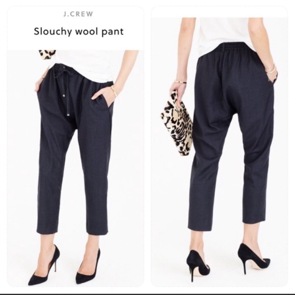 J. Crew slouchy wool blend pants